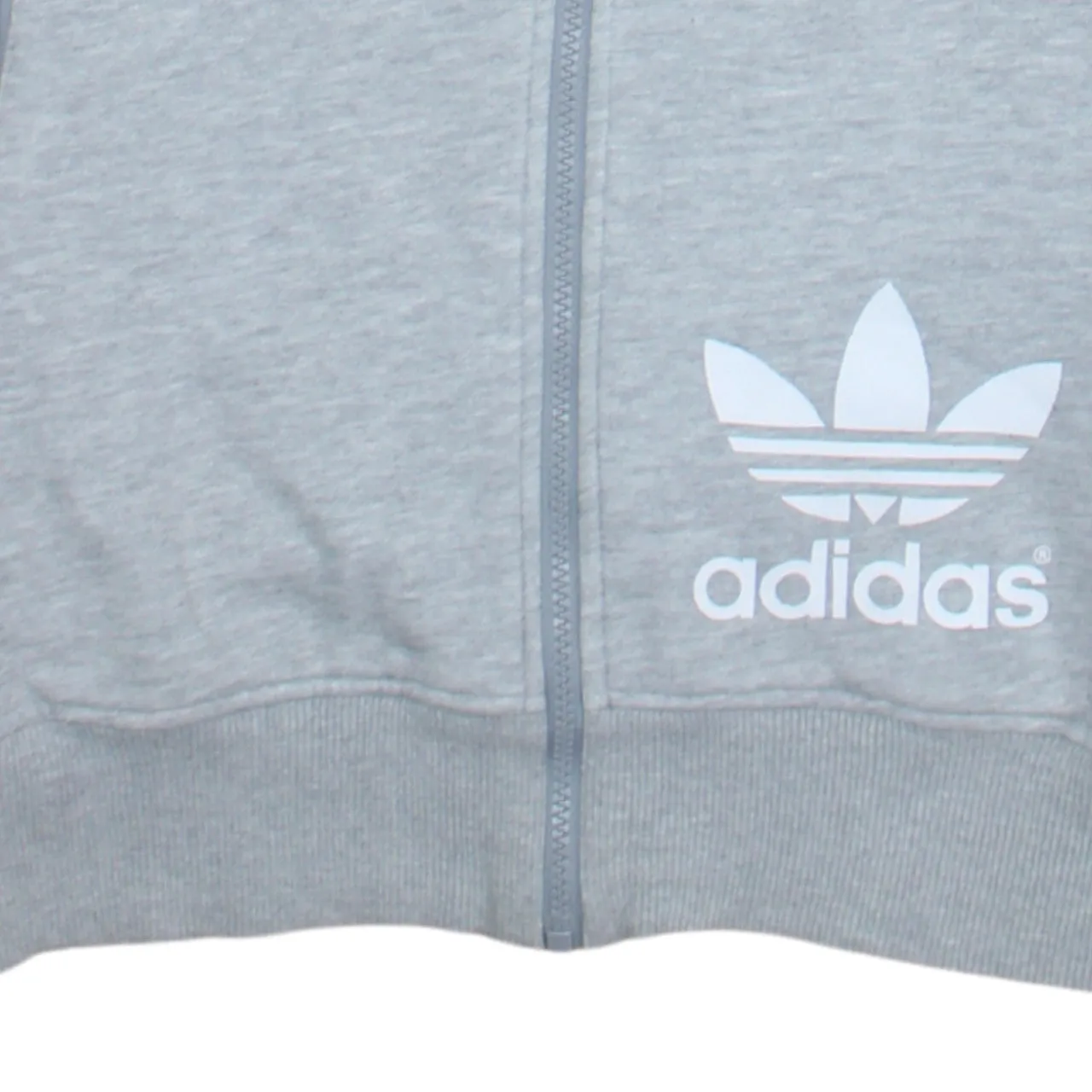 Adidas 90's Spellout Full Zip Up Sweatshirt Small Grey sold by Vintage Club product image thumbnail 4