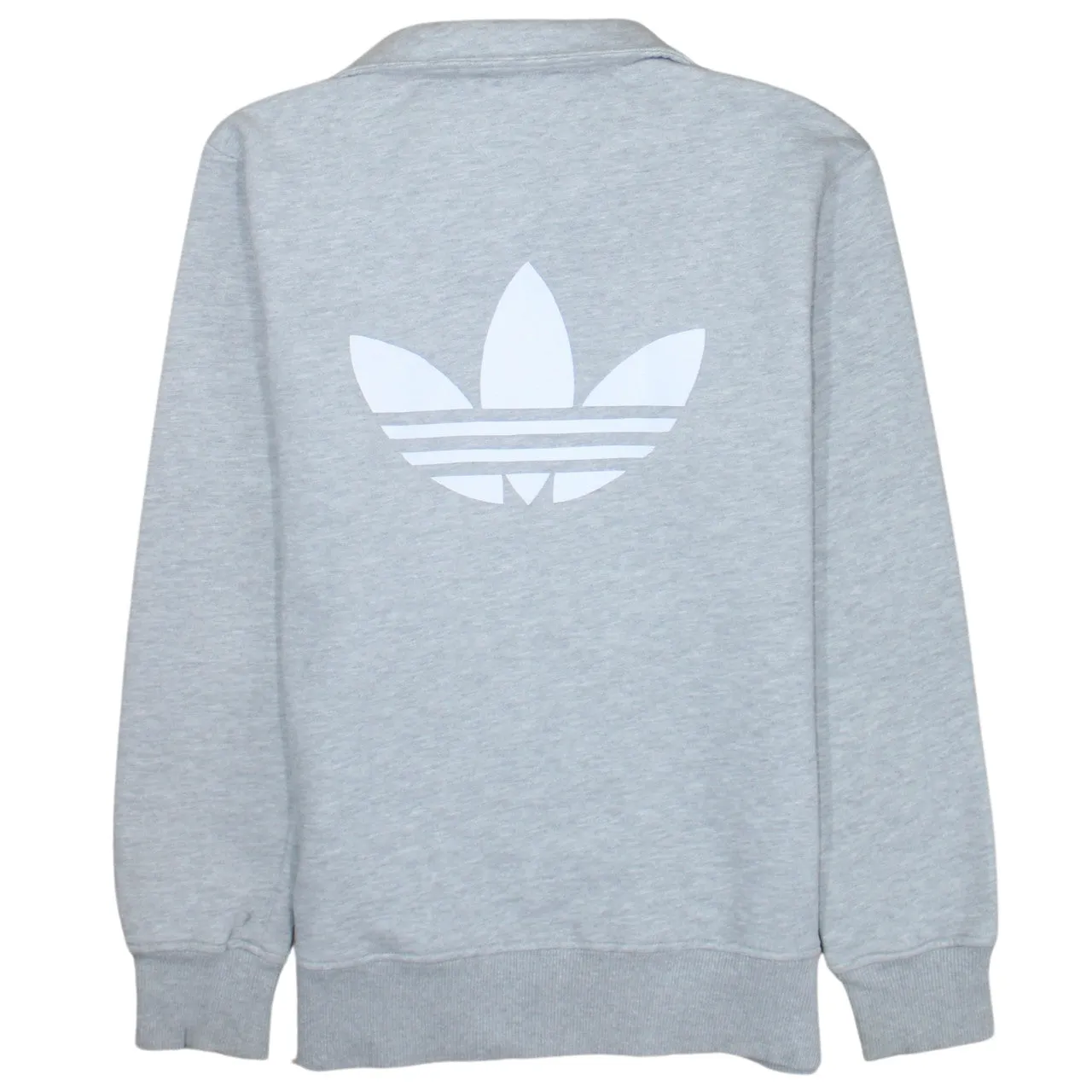 Adidas 90's Spellout Full Zip Up Sweatshirt Small Grey sold by Vintage Club product image thumbnail 2