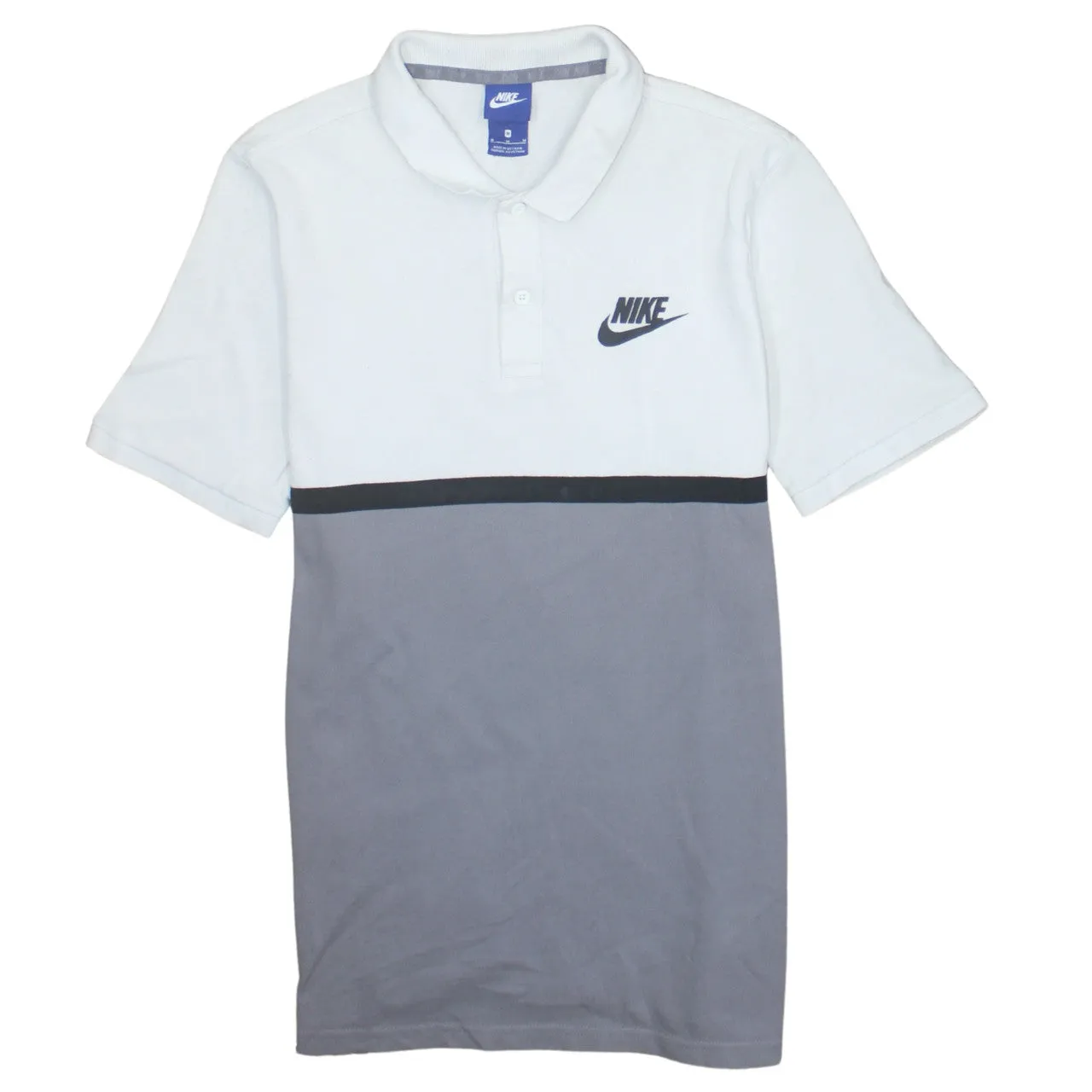 Nike 90's Swoosh Short Sleeves Polo Shirt Medium Grey sold by Vintage Club