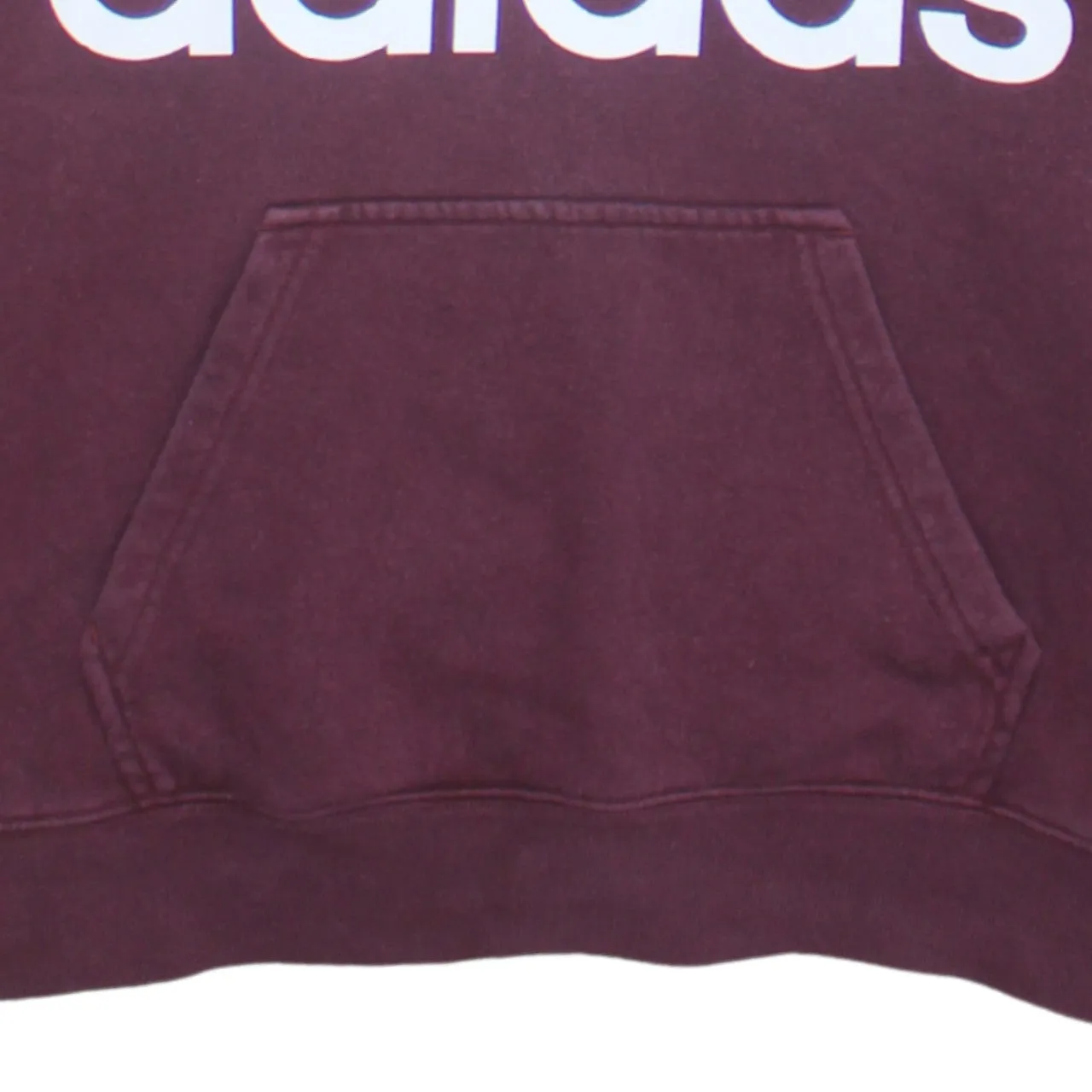 Adidas 90's Spellout Pullover Hoodie Small Burgundy Red sold by Vintage Club product image thumbnail 4