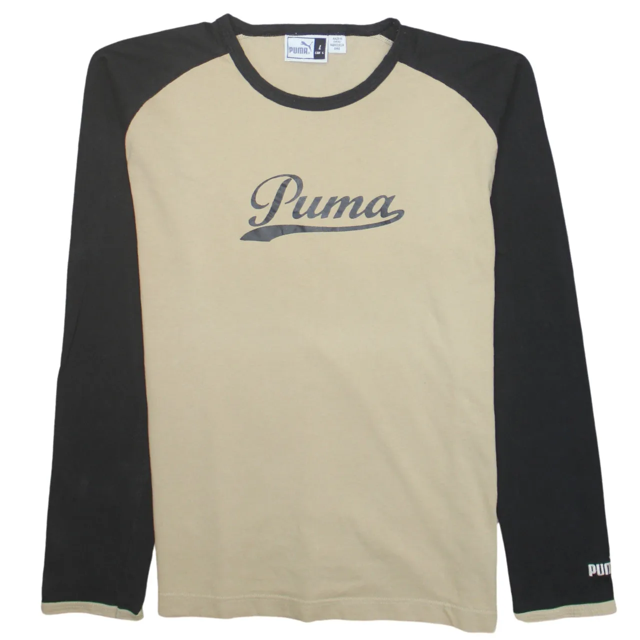 Puma 90's Spellout Crew Neck Sweatshirt Large Beige Cream sold by Vintage Club