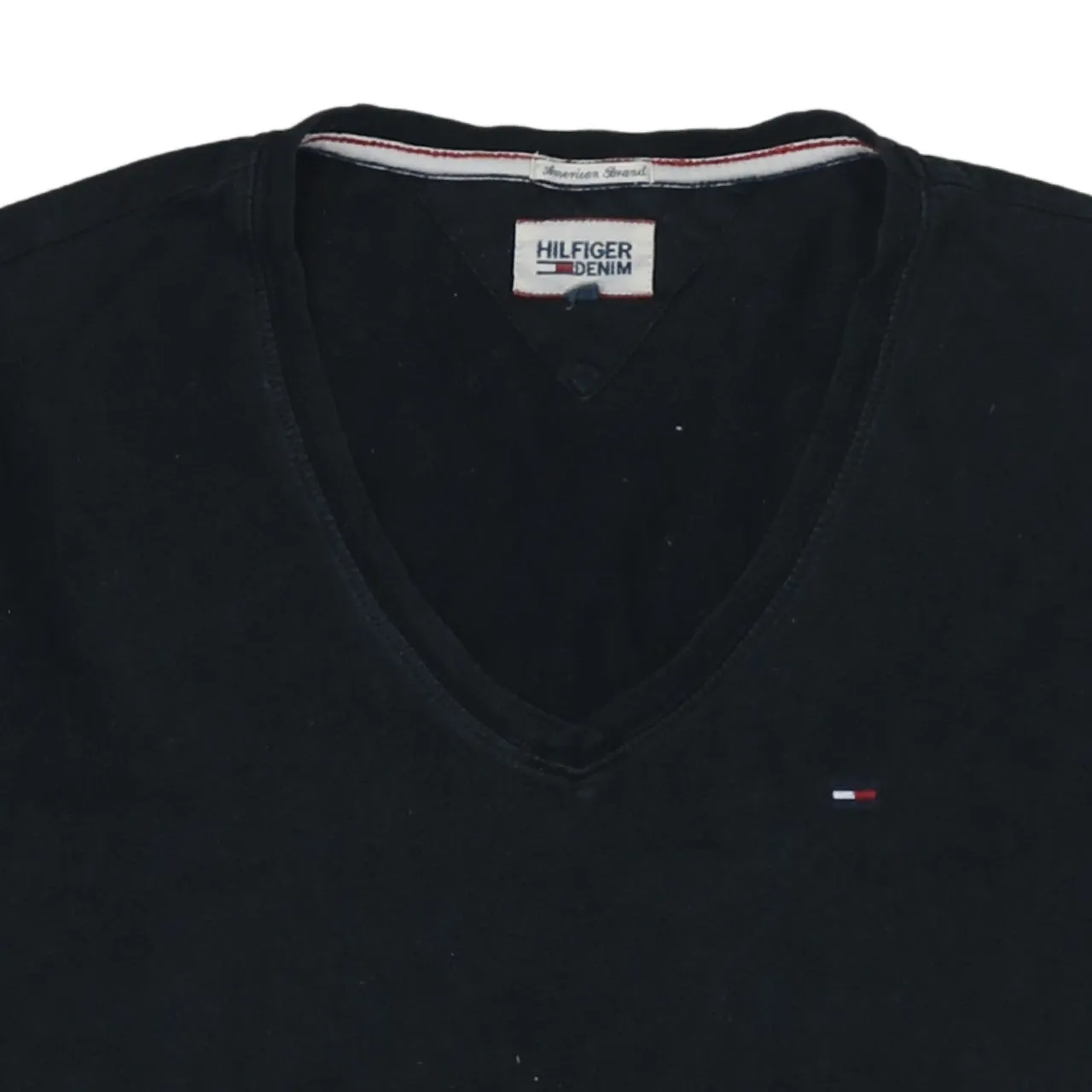 Tommy Hilfiger 90's Short Sleeves V Neck T Shirt XLarge Black sold by Vintage Club product image thumbnail 3