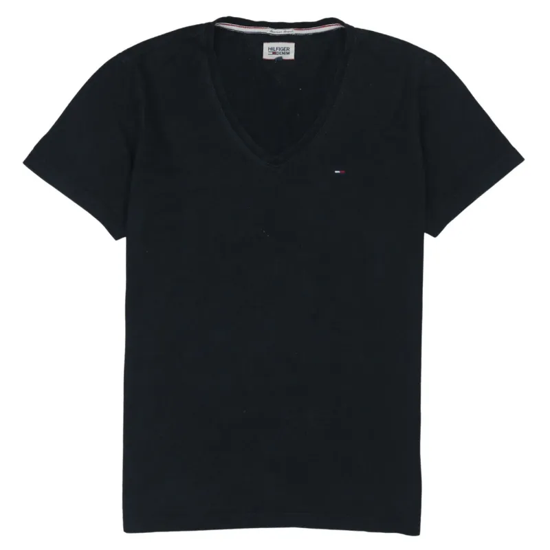 Tommy Hilfiger 90's Short Sleeves V Neck T Shirt XLarge Black sold by Vintage Club