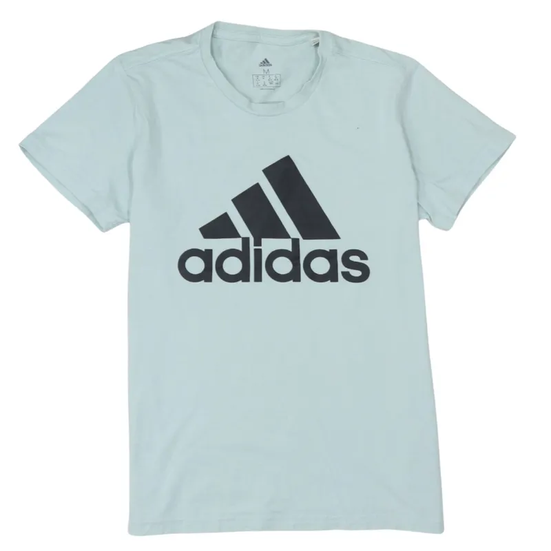 Adidas 90's Spellout Short Sleeves T Shirt Medium Blue sold by Vintage Club