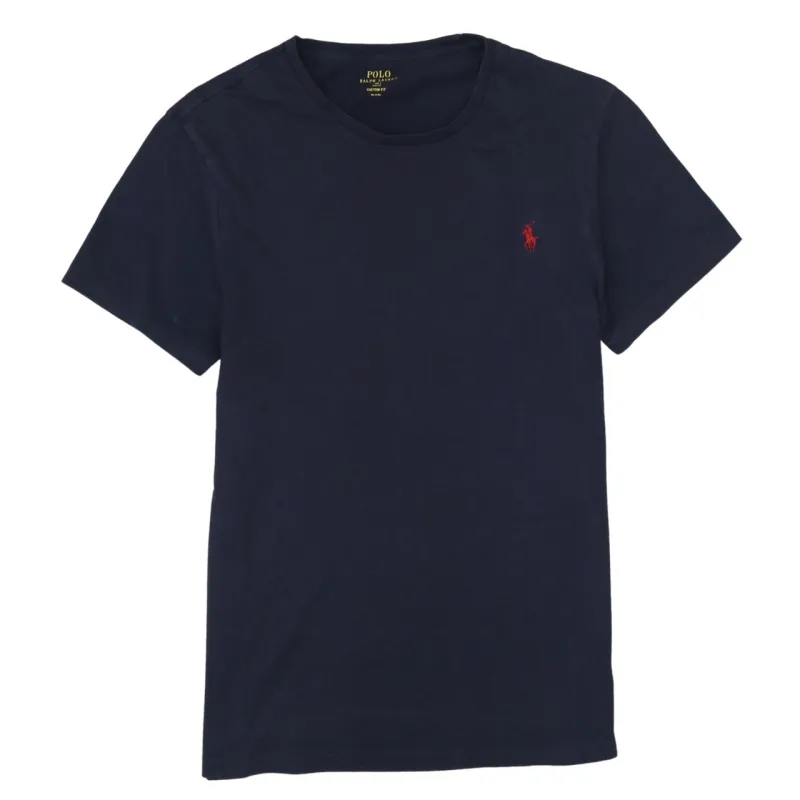 Polo Ralph Lauren 90's Short Sleeves Crew Neck T Shirt Medium Navy Blue made by Polo by Ralph Lauren