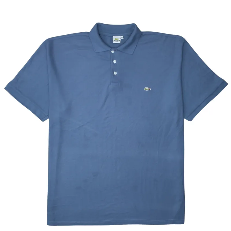 Lacoste 90's Short Sleeves Quarter Button Polo Shirt XXXXXLarge (5XL) Blue sold by Vintage Club