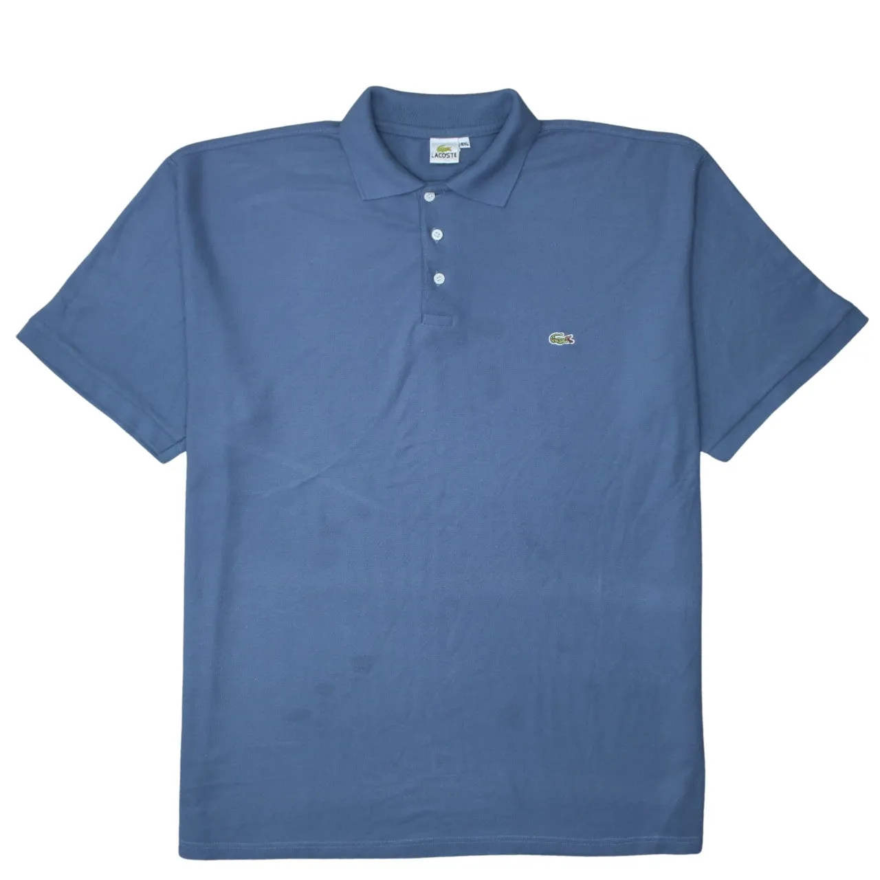 Lacoste 90's Short Sleeves Quarter Button Polo Shirt XXXXXLarge (5XL) Blue sold by Vintage Club
