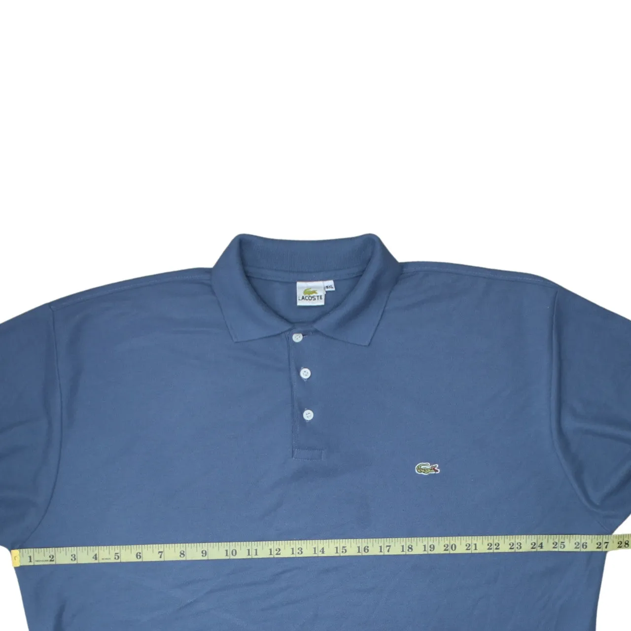 Lacoste 90's Short Sleeves Quarter Button Polo Shirt XXXXXLarge (5XL) Blue sold by Vintage Club product image thumbnail 5
