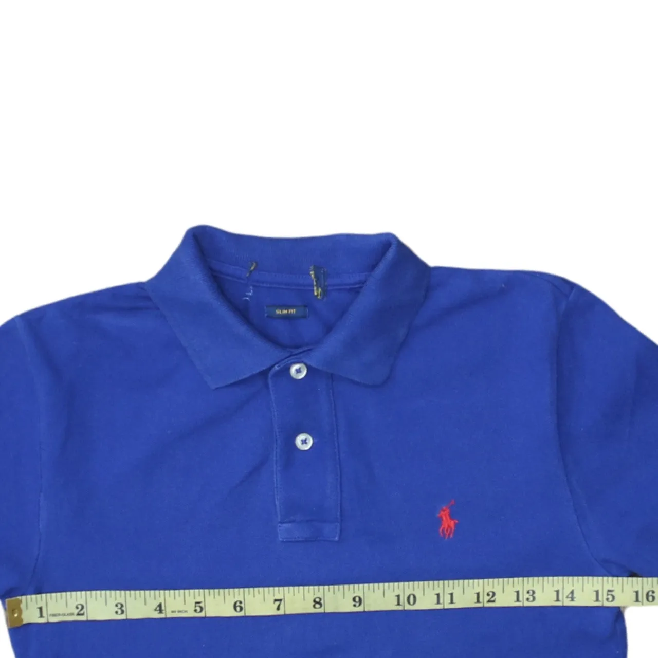 Polo Ralph Lauren 90's Short Sleeves Quarter Button Polo Shirt XSmall Blue sold by Vintage Club product image thumbnail 5