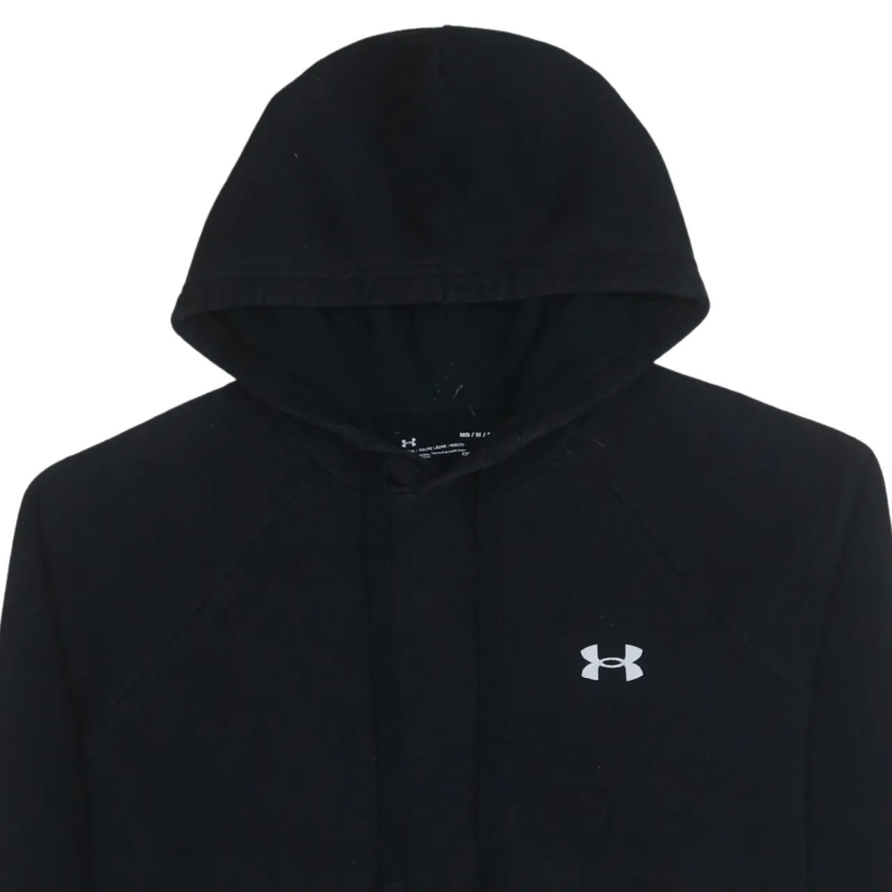 Under Armour 90's Drawstring Pockets Pullover Hoodie Medium Black sold by Vintage Club product image thumbnail 3
