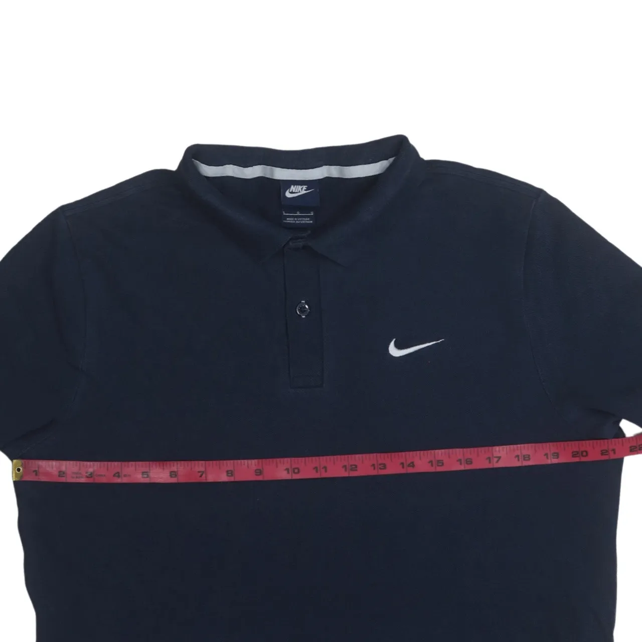 Nike 90's Swoosh Short Sleeves Polo Shirt Large Navy Blue sold by Vintage Club product image thumbnail 5