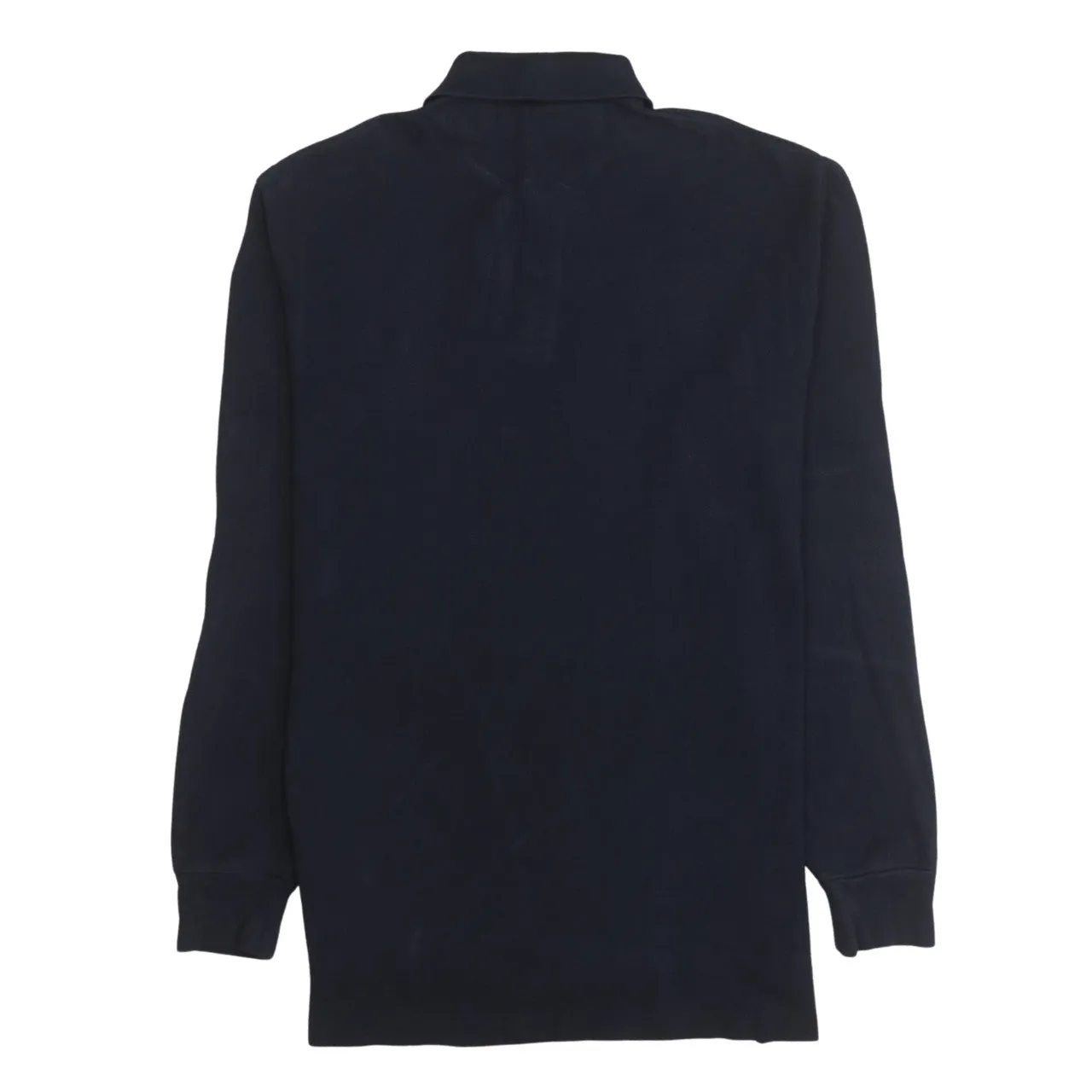 Polo Ralph Lauren 90's Long Sleeve Quarter Button Polo Shirt Small Navy Blue sold by Vintage Club product image thumbnail 2