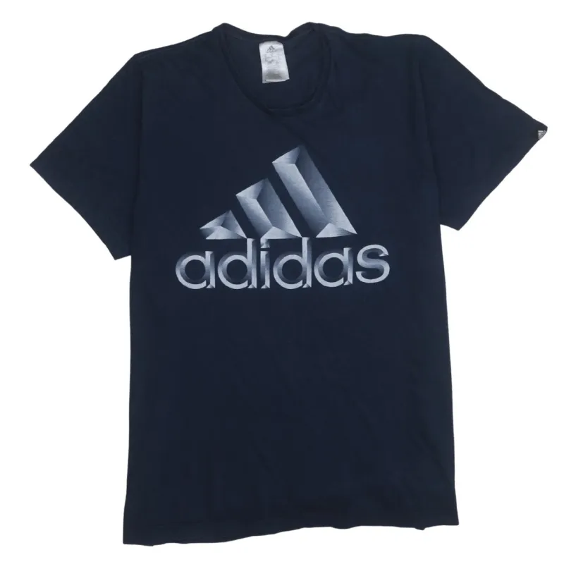 Adidas 90's Spellout Short Sleeves T Shirt XLarge Navy Blue sold by Vintage Club