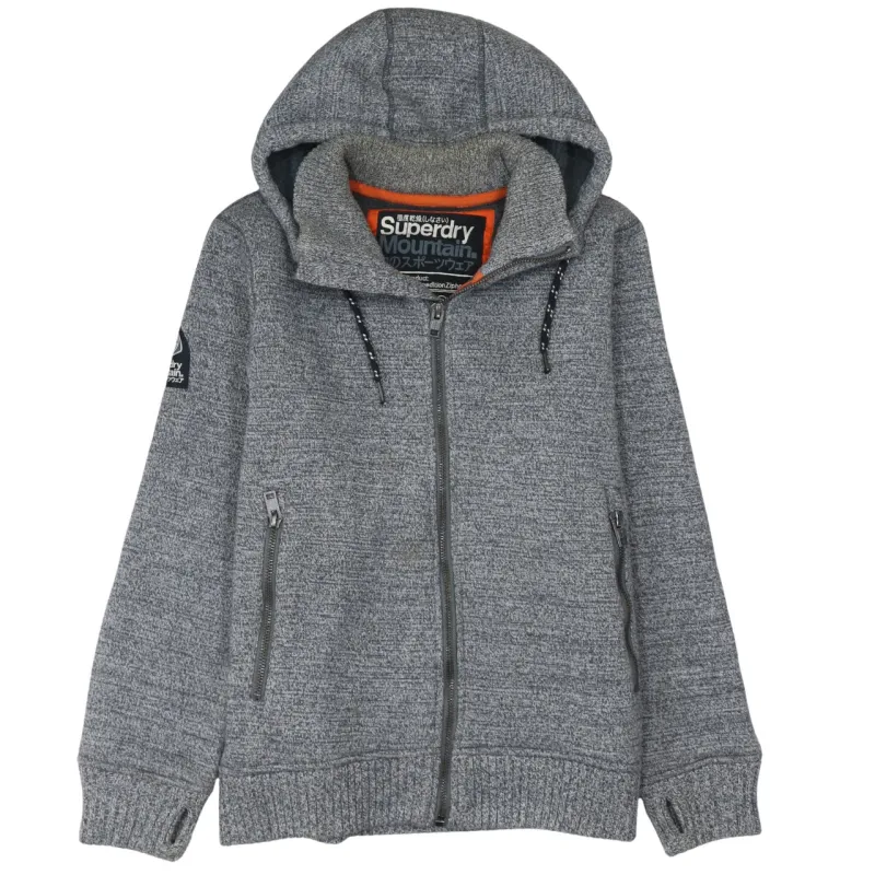 Super Dry 90's Lightweight Full Zip Up Hoodie XXLarge (2XL) Grey made by Vintage Club