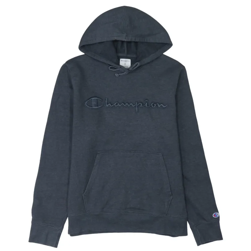 Champion 90's Spellout Pullover Hoodie Medium Grey sold by Vintage Club