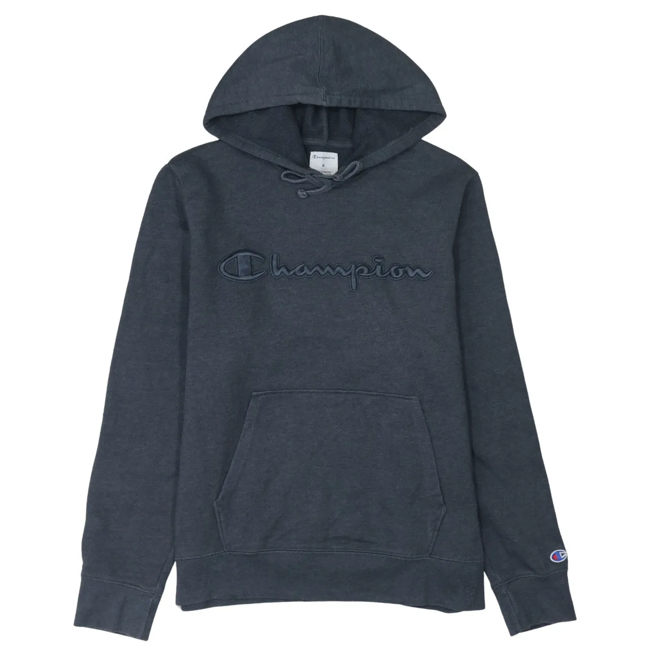 Champion 90's Spellout Pullover Hoodie Medium Grey sold by Vintage Club