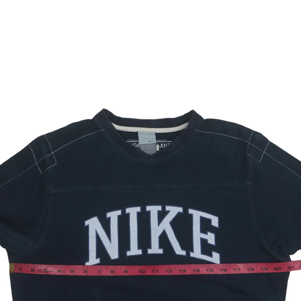 Nike 90's Spellout Short Sleeves T Shirt Large Navy Blue sold by Vintage Club product image thumbnail 5