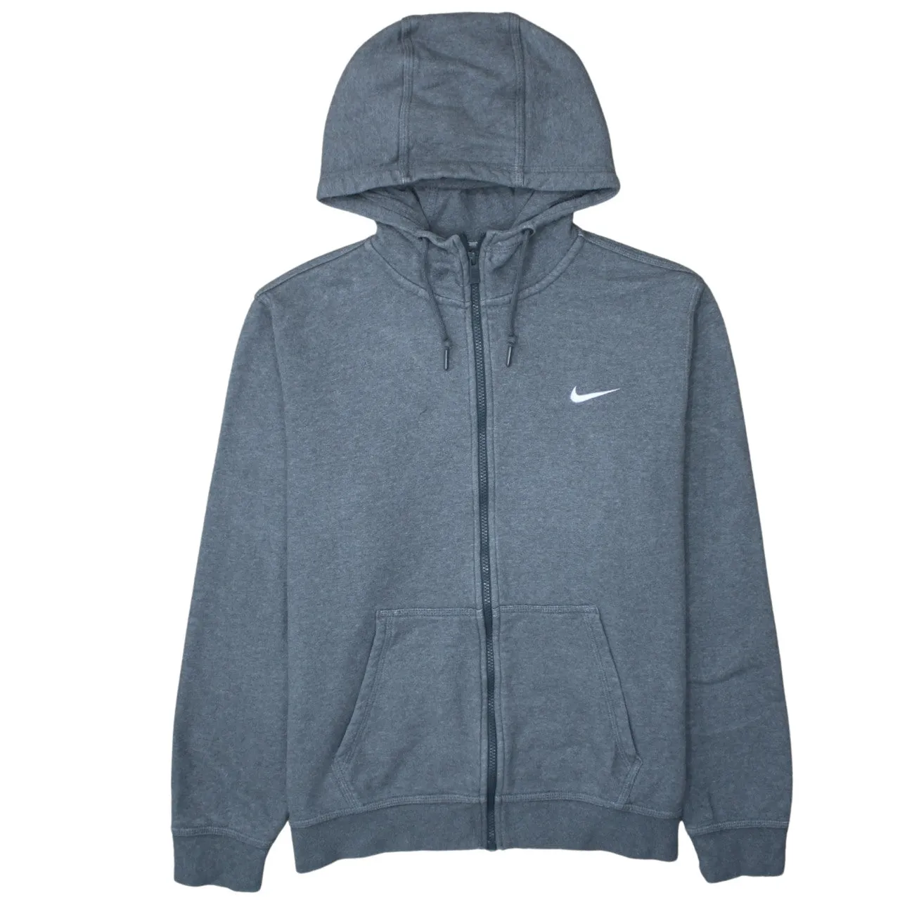 Nike 90's Swoosh Full Zip Up Hoodie Large Grey sold by Vintage Club