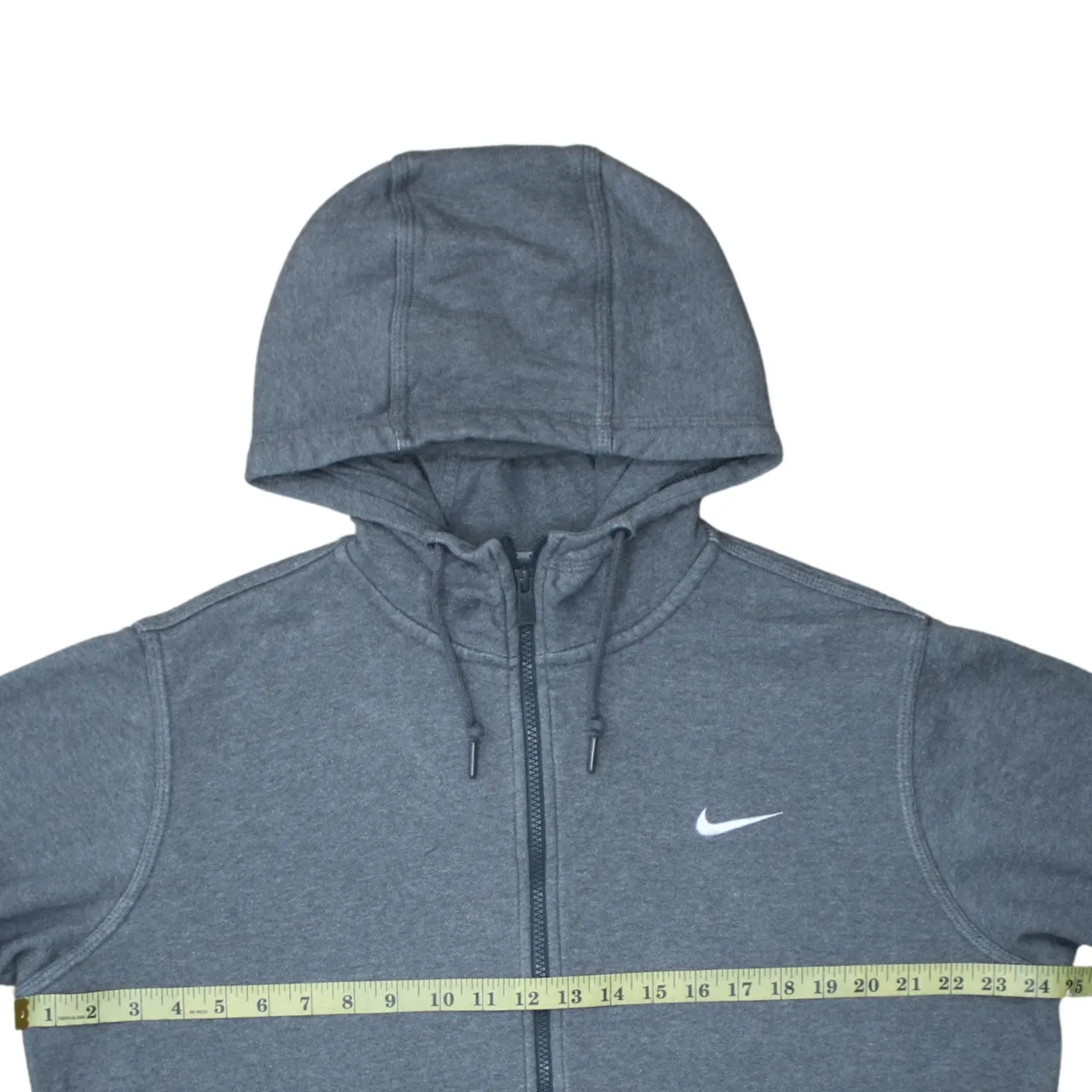Nike 90's Swoosh Full Zip Up Hoodie Large Grey sold by Vintage Club product image thumbnail 5