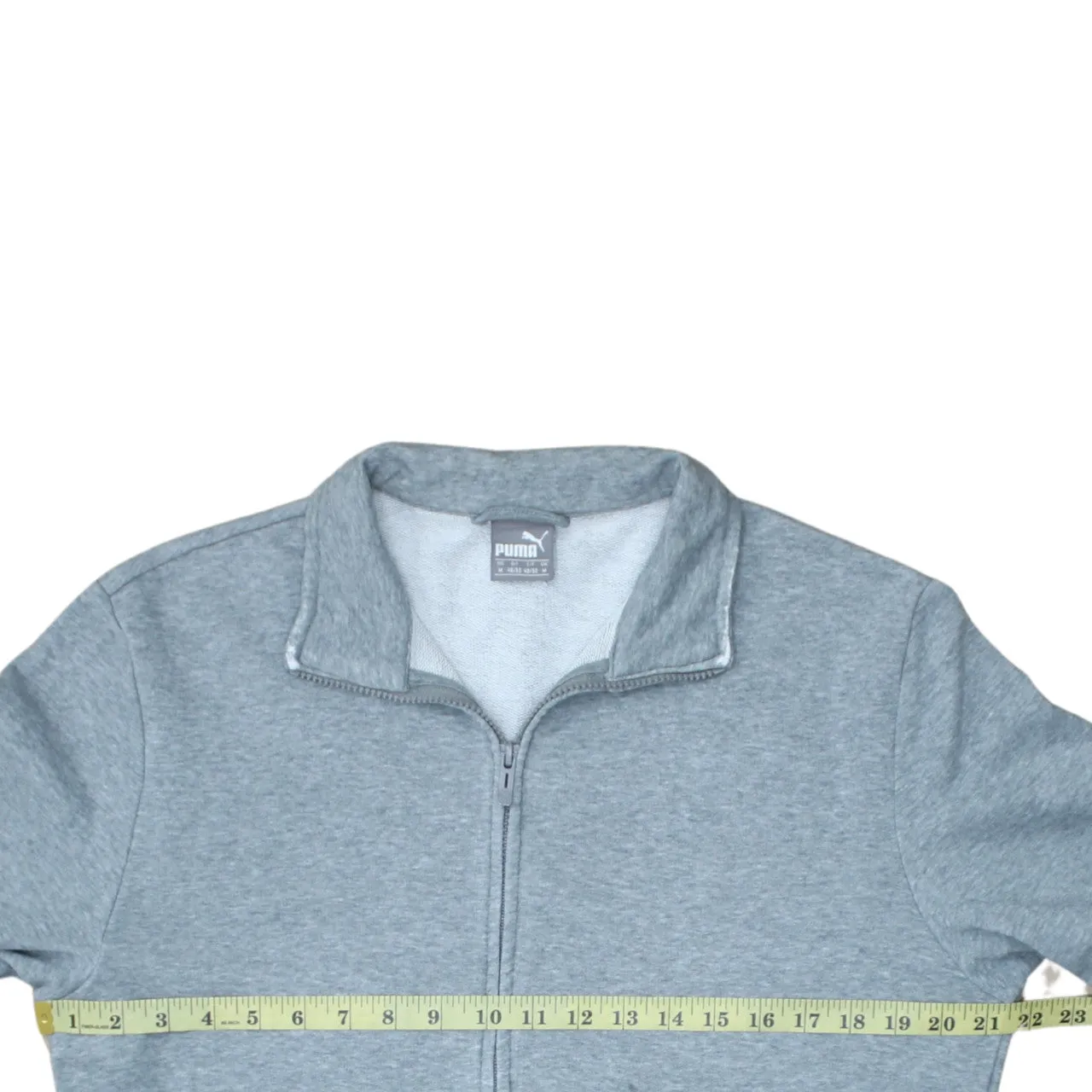 Puma 90's Plain Full Zip Up Sweatshirt Medium Grey sold by Vintage Club product image thumbnail 5