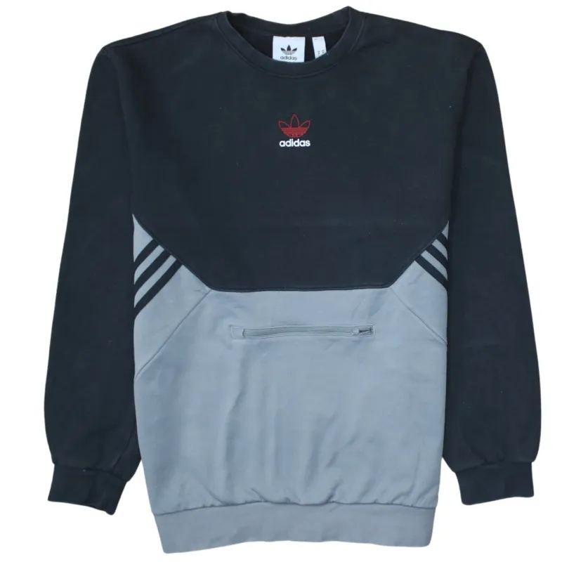 Adidas 90's Lightweight Crew Neck Sweatshirt Medium Black sold by Vintage Club