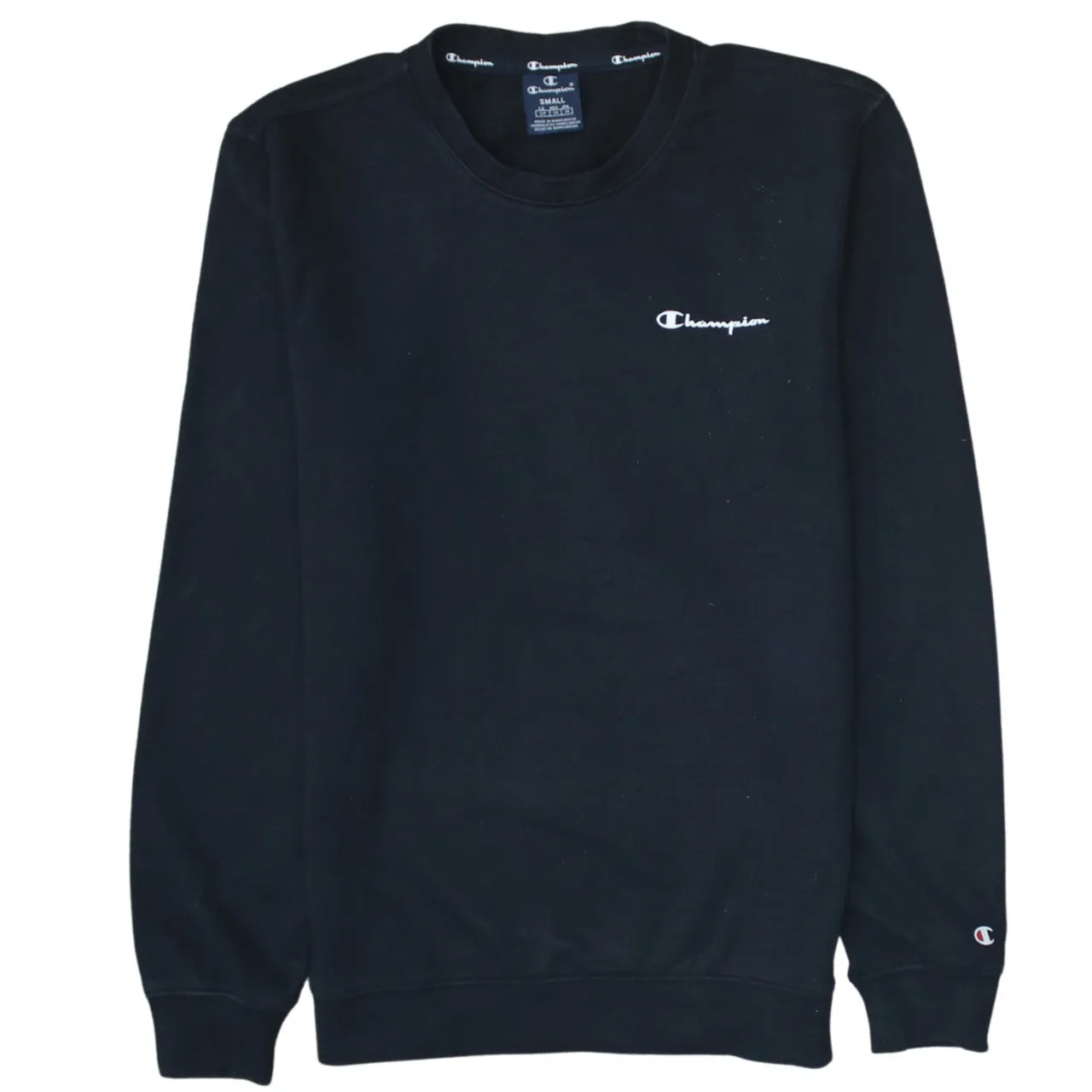 Champion 90's Lightweight Crew Neck Sweatshirt Small Black sold by Vintage Club