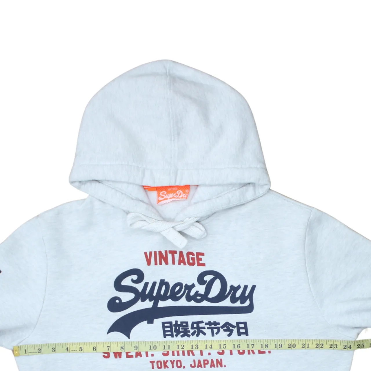 Super Dry 90's Spellout Pullover Hoodie XXLarge (2XL) Grey sold by Vintage Club product image thumbnail 5