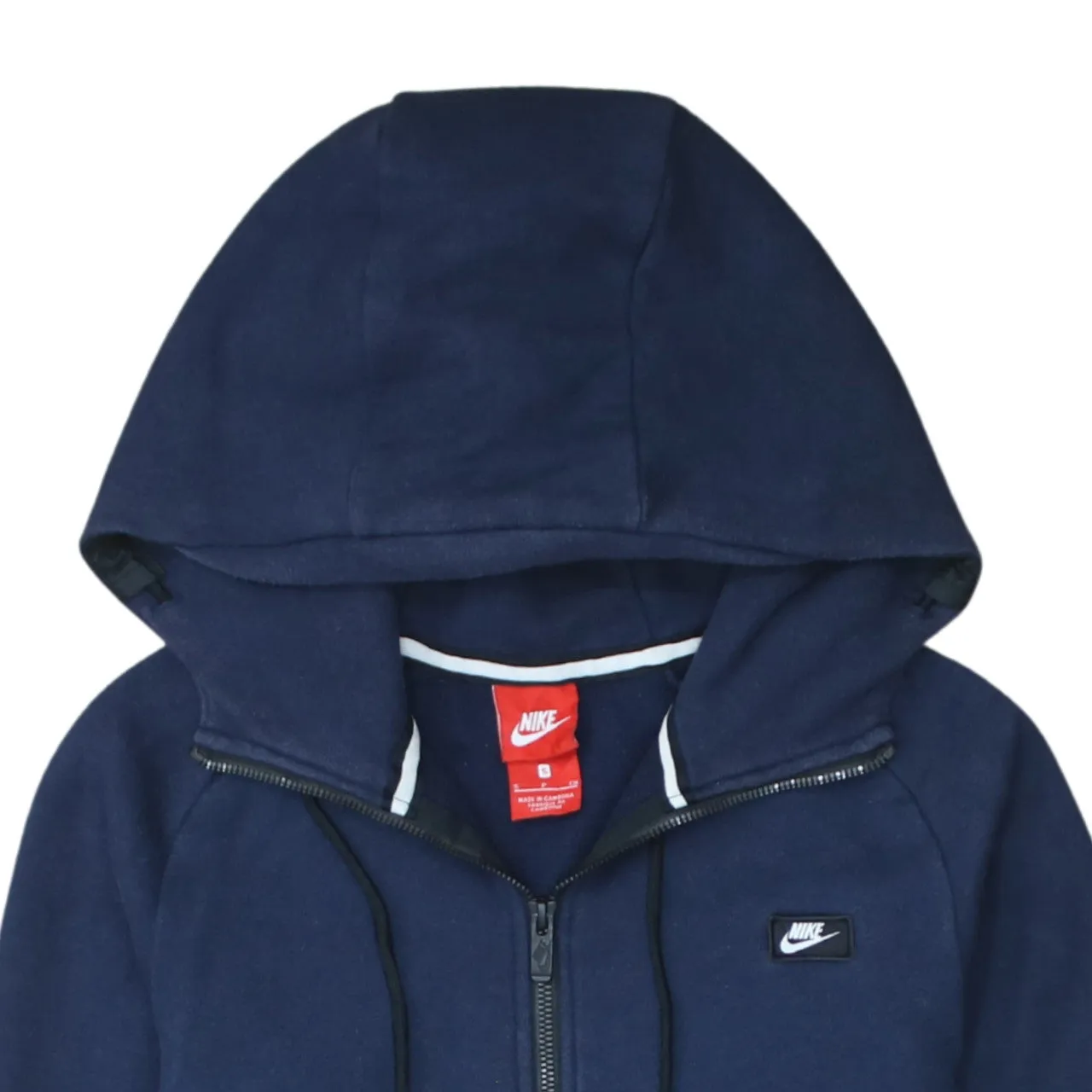 Nike 90's Swoosh Full Zip Up Hoodie Small Navy Blue sold by Vintage Club product image thumbnail 3