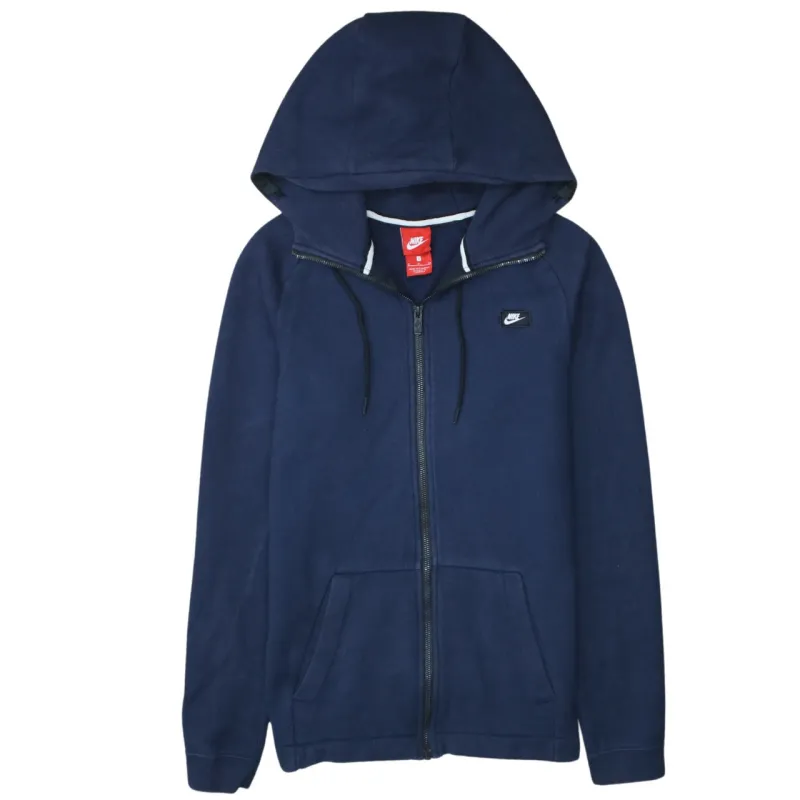 Nike 90's Swoosh Full Zip Up Hoodie Small Navy Blue sold by Vintage Club