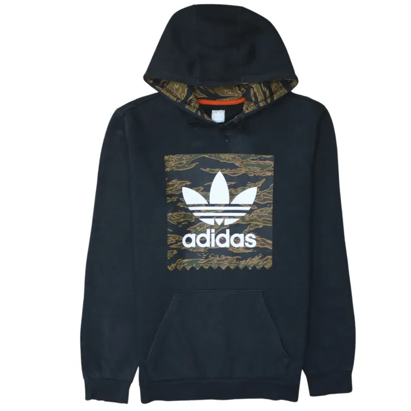 Adidas 90's Spellout Pullover Hoodie Small Black sold by Vintage Club