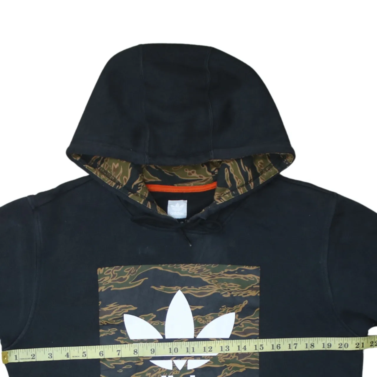 Adidas 90's Spellout Pullover Hoodie Small Black sold by Vintage Club product image thumbnail 5