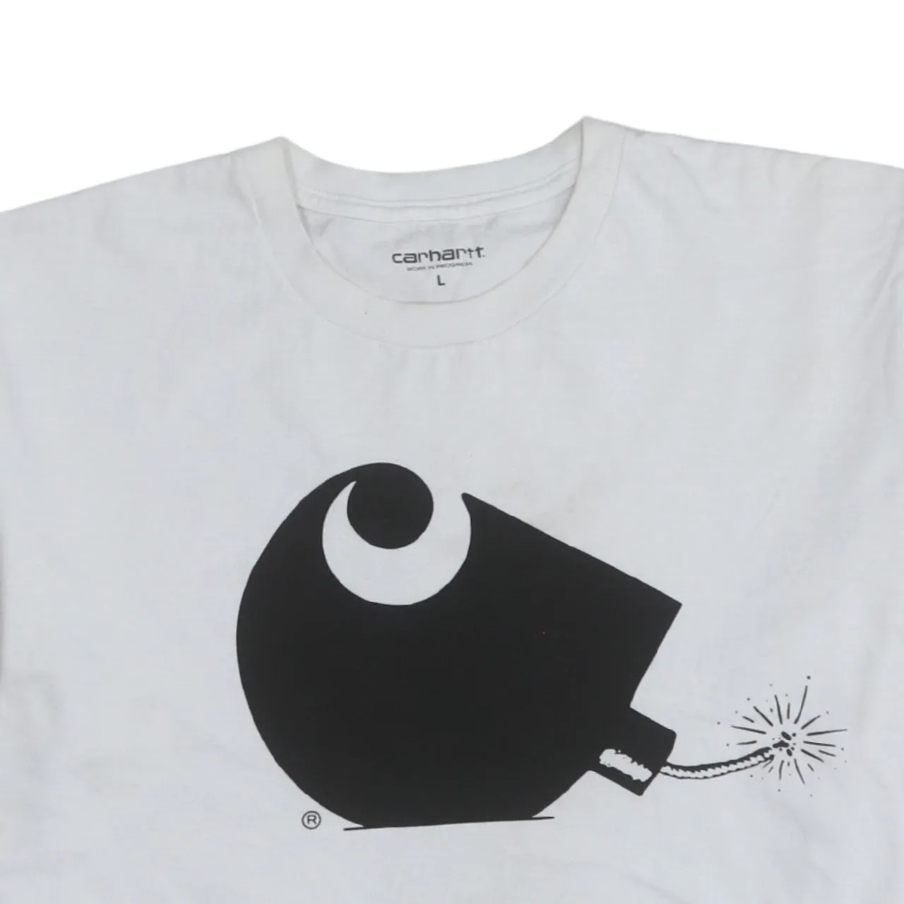 Carhartt 90's Spellout Short Sleeves T Shirt Large White sold by Vintage Club product image thumbnail 3