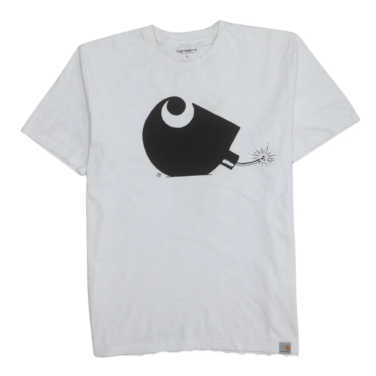 Carhartt 90's Spellout Short Sleeves T Shirt Large White sold by Vintage Club