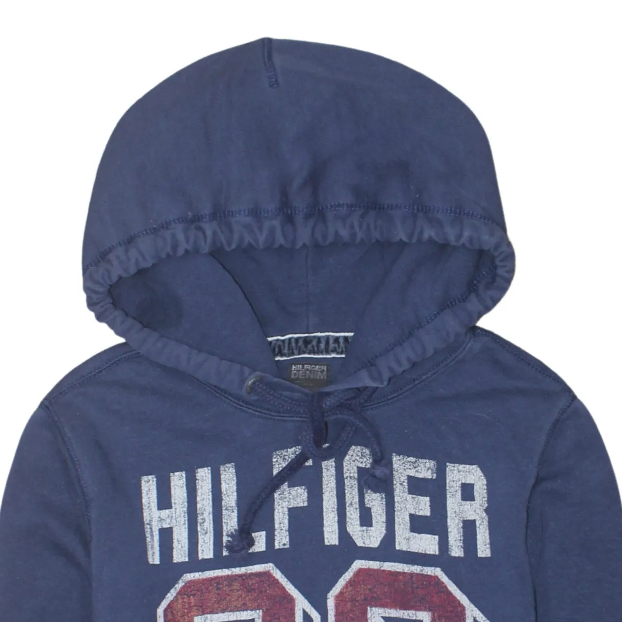 Tommy Hilfiger 90's Hilfiger Pullover Hoodie Small Navy Blue sold by Vintage Club product image thumbnail 3