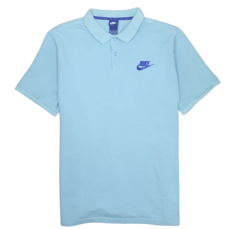 Nike 90's Swoosh Short Sleeves Polo Shirt XXLarge (2XL) Blue sold by Vintage Club