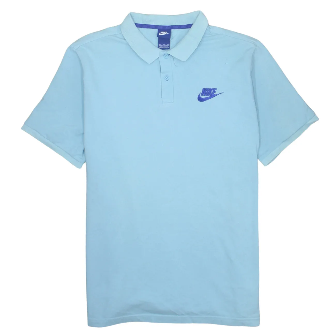 Nike 90's Swoosh Short Sleeves Polo Shirt XXLarge (2XL) Blue sold by Vintage Club