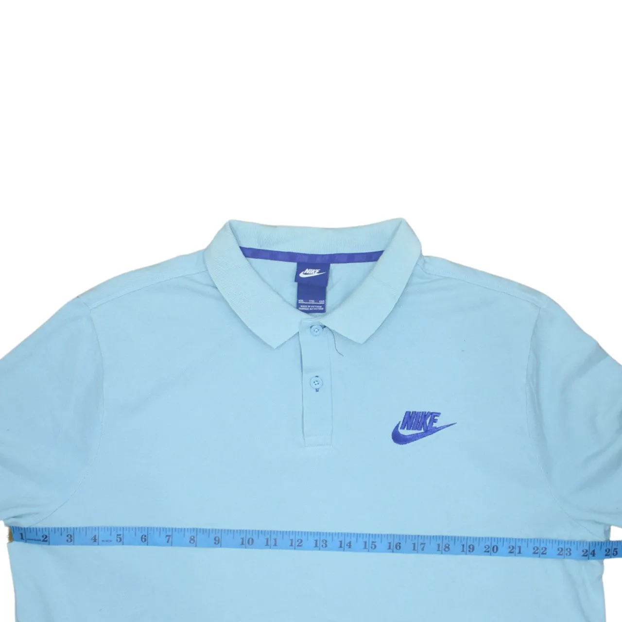 Nike 90's Swoosh Short Sleeves Polo Shirt XXLarge (2XL) Blue sold by Vintage Club product image thumbnail 5