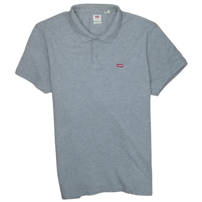 Levi's 90's Short Sleeves Quarter Button Polo Shirt XLarge Grey sold by Vintage Club