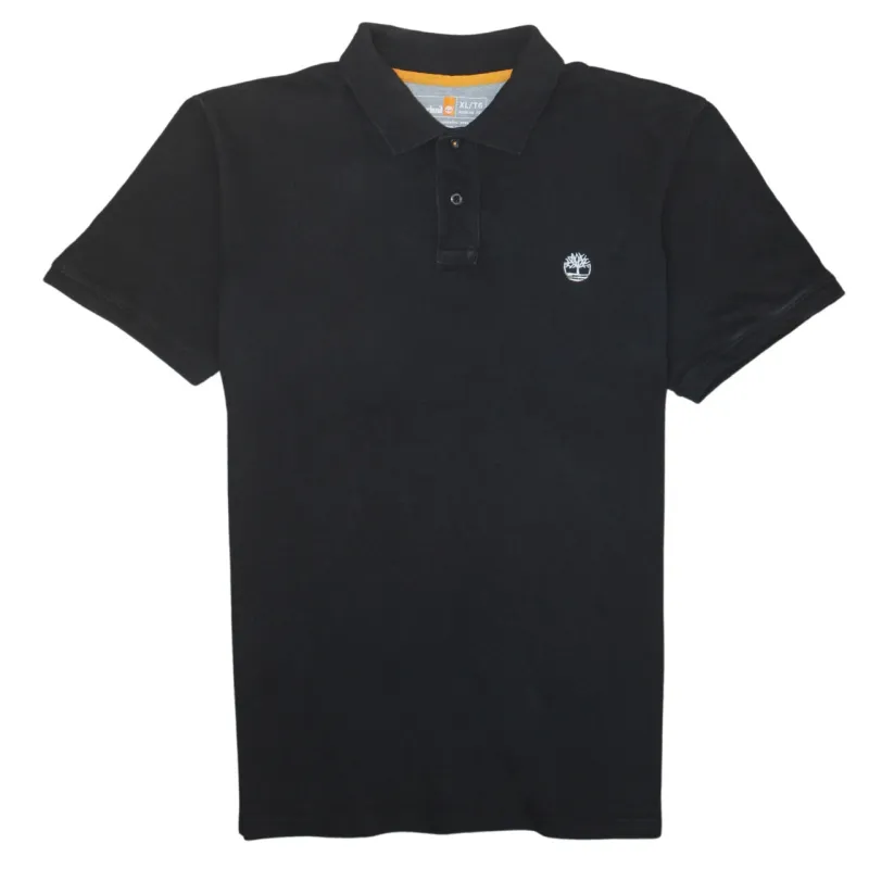Timberland 90's Short Sleeves Quarter Button Polo Shirt XLarge Black sold by Vintage Club