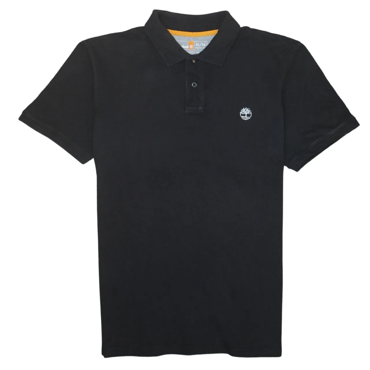 Timberland 90's Short Sleeves Quarter Button Polo Shirt XLarge Black sold by Vintage Club
