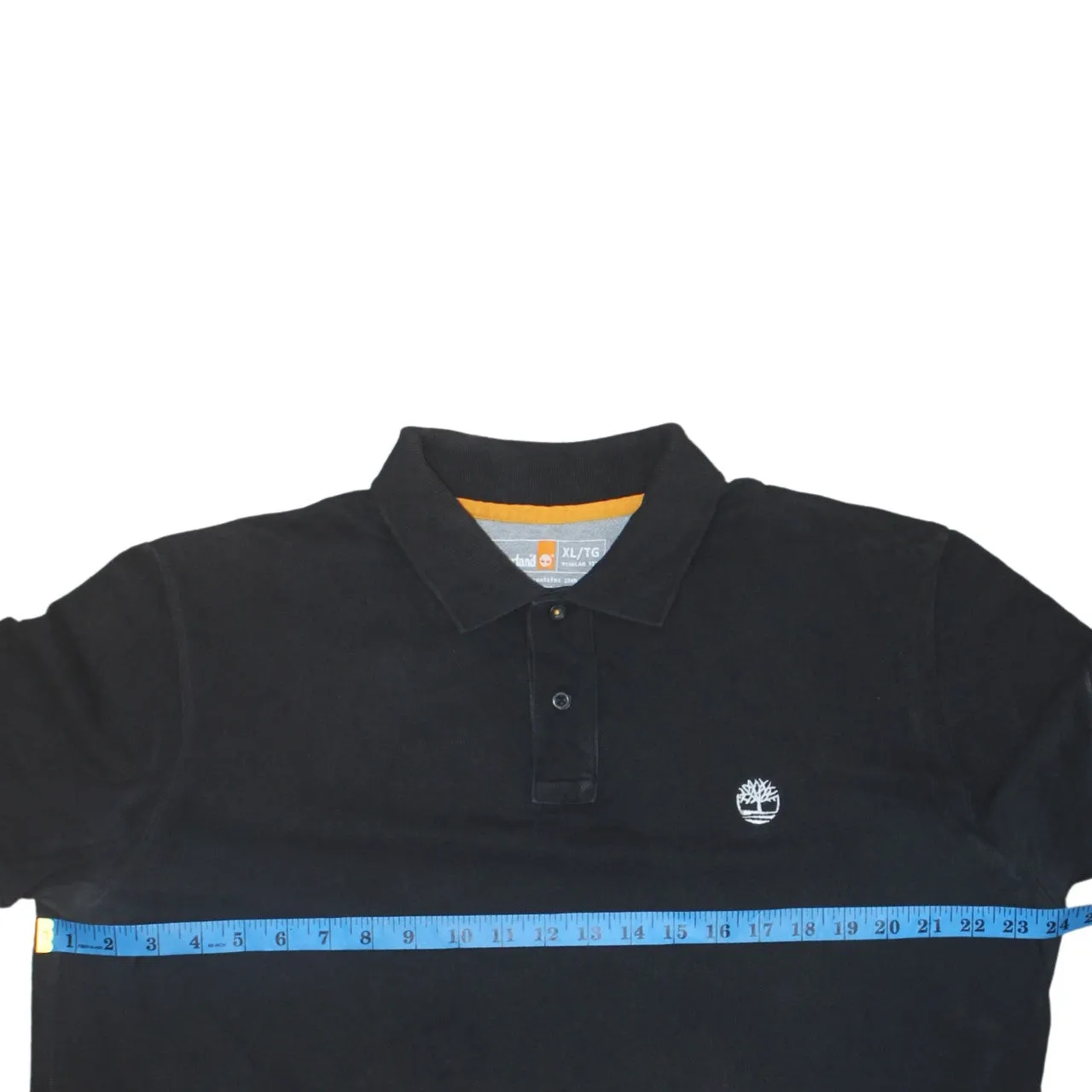 Timberland 90's Short Sleeves Quarter Button Polo Shirt XLarge Black sold by Vintage Club product image thumbnail 5