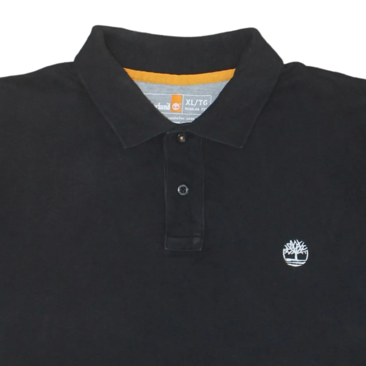 Timberland 90's Short Sleeves Quarter Button Polo Shirt XLarge Black sold by Vintage Club product image thumbnail 3