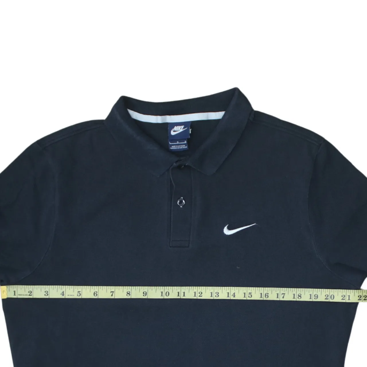 Nike 90's Swoosh Short Sleeves Polo Shirt Large Black sold by Vintage Club product image thumbnail 5