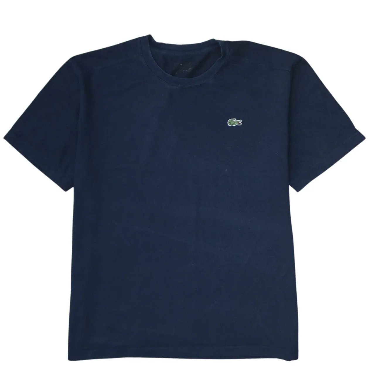 Lacoste 90's Short Sleeves Crew Neck T Shirt Large Navy Blue sold by Vintage Club