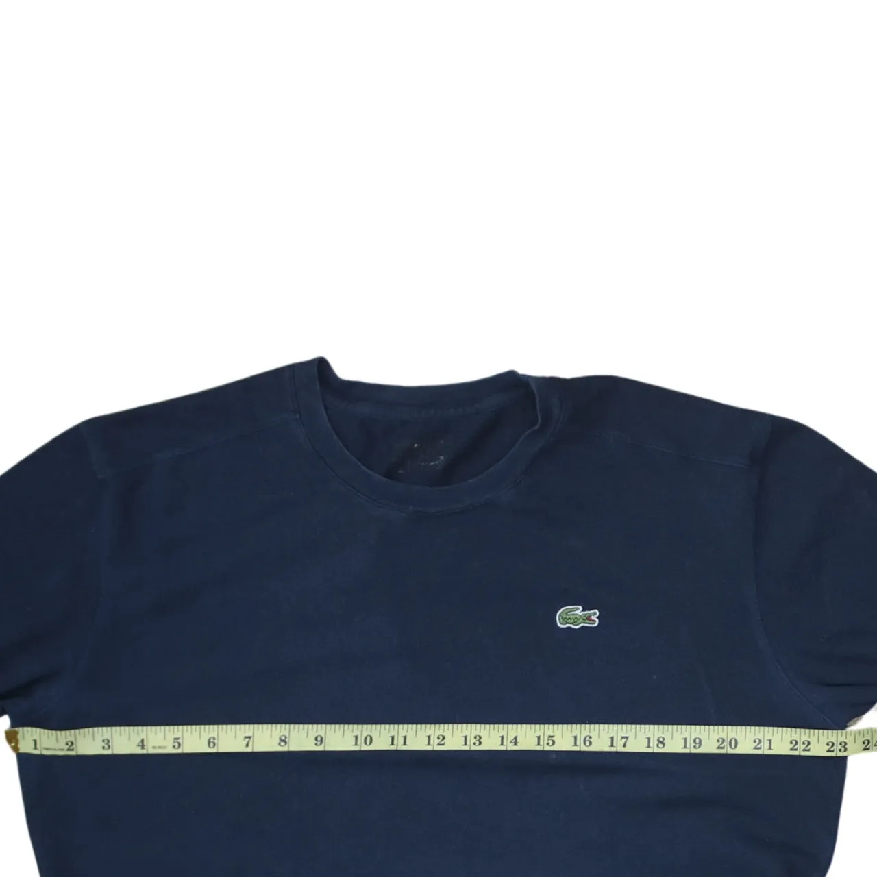Lacoste 90's Short Sleeves Crew Neck T Shirt Large Navy Blue sold by Vintage Club product image thumbnail 5