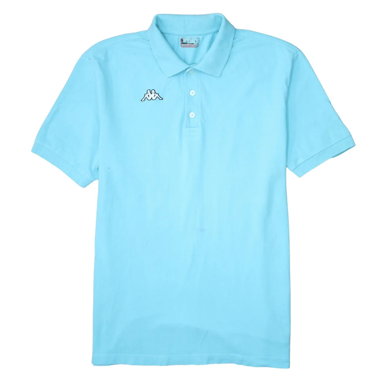 Kappa 90's Short Sleeves Quarter Button Polo Shirt XXXLarge (3XL) Blue sold by Vintage Club