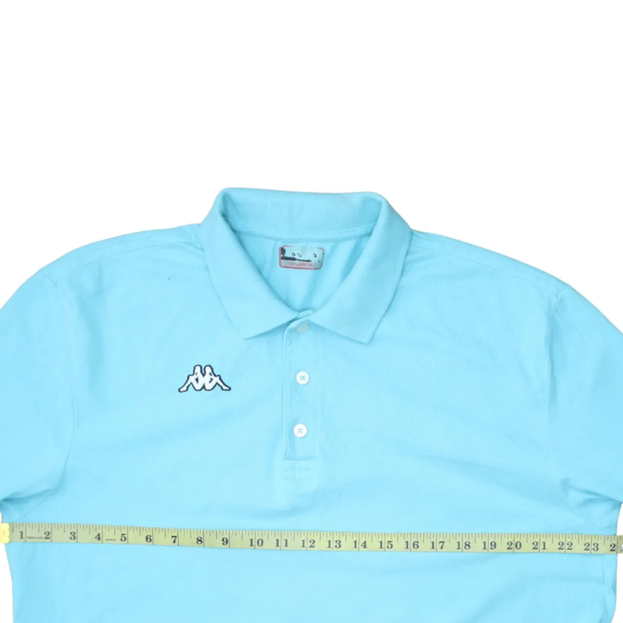 Kappa 90's Short Sleeves Quarter Button Polo Shirt XXXLarge (3XL) Blue sold by Vintage Club product image thumbnail 5