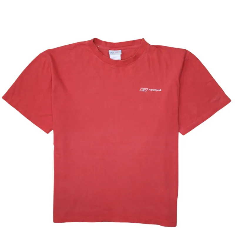 Reebook 90's Short Sleeves Crew Neck T Shirt Large  Red sold by Vintage Club