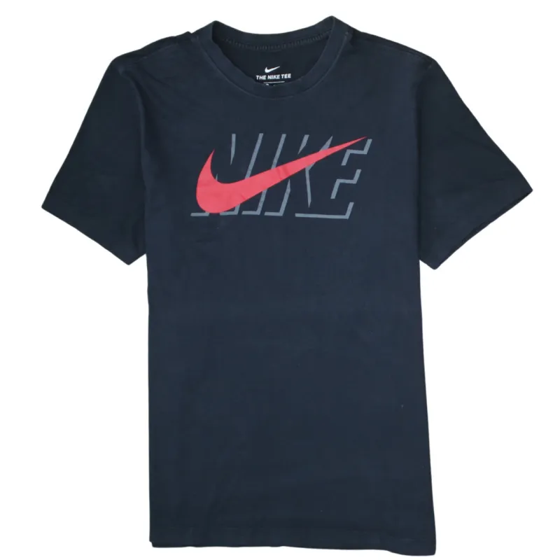 Nike 90's Center Middle Swoosh Crew Neck T Shirt Medium Black sold by Vintage Club