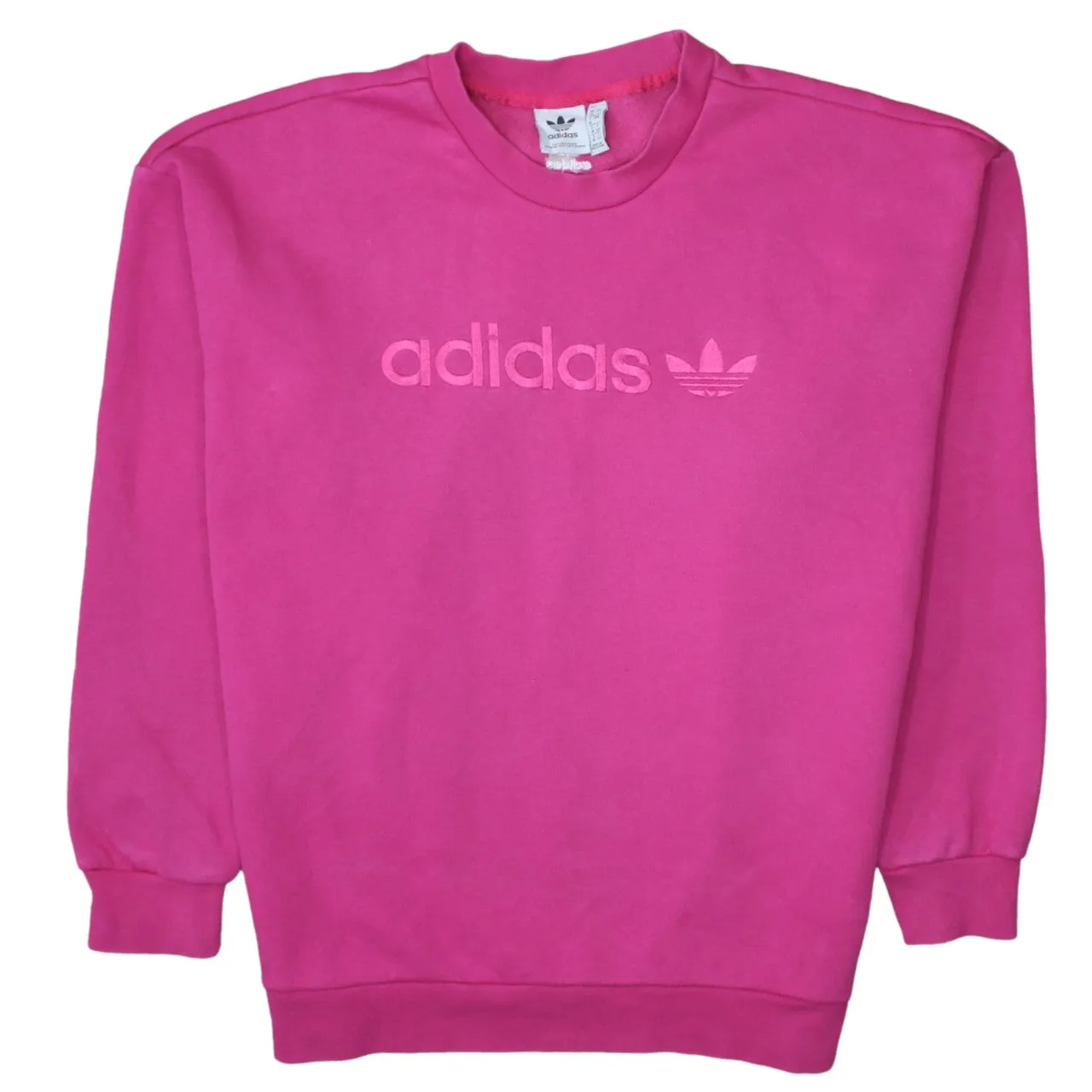 Adidas 90's Spellout Crew Neck Sweatshirt XLarge Pink sold by Vintage Club